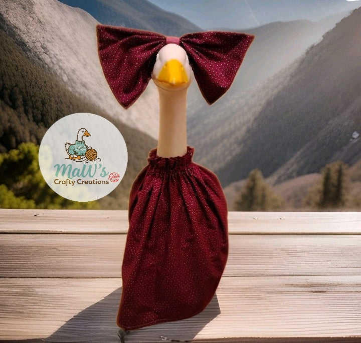 Porch Goose 23-28 inch vintage print dress with matching bow.