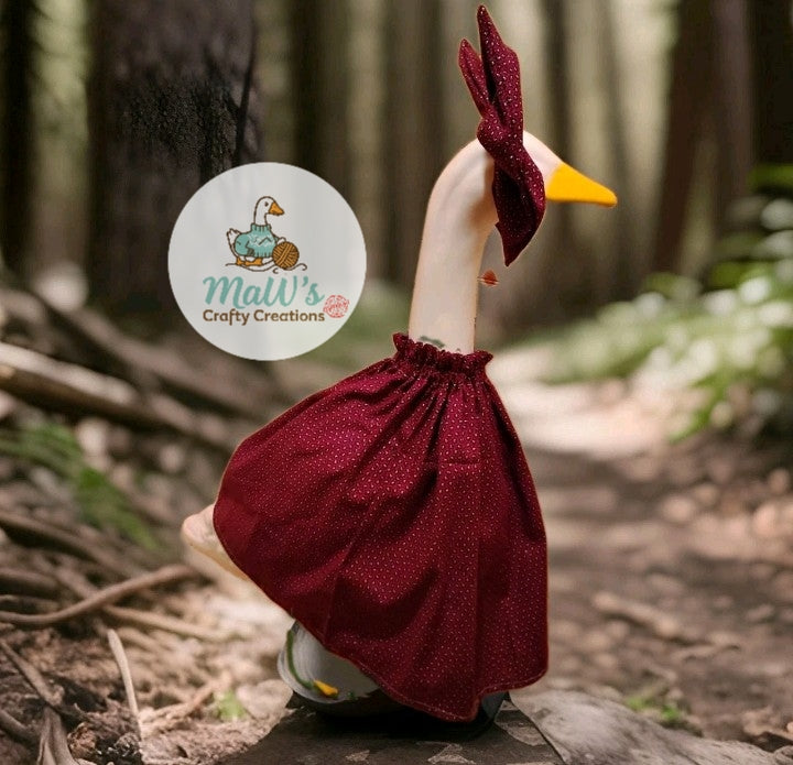 Porch Goose 23-28 inch vintage print dress with matching bow.