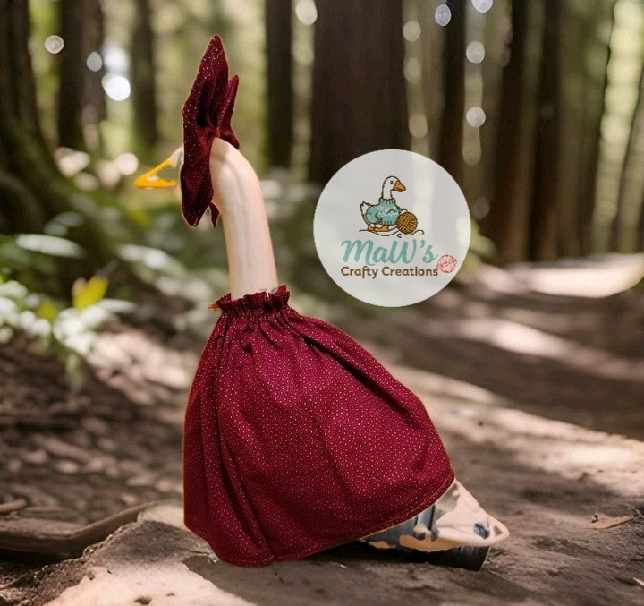 Porch Goose 23-28 inch vintage print dress with matching bow.